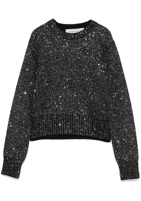 Black sequinned sweater Golden goose - women